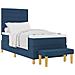 Letto a molle con materasso Blu 80 x 200 cm Tessuto - Foto miniatura 1