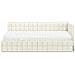 Struttura Letto Angolare con Materasso 2 pcs Crema Velluto - Foto miniatura 5