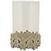Portacandela Vkh744-beige-metallo-14x14x21 Cm - Foto miniatura 1