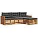 Set di divani da esterno con cuscino 4 pcs Naturale e Antracite - Foto miniatura 1