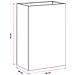 Vaso da giardino 2 pz Argento 40 x 30 x 75 cm Acciaio Inox - Foto miniatura 8