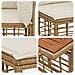 Set Divano da Giardino 14 pz Naturale e Bianco Crema polyrattan - Foto miniatura 9