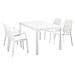 Caligola - Set Tavolo Fisso In Wicker Cm 150 X 90 Compreso Di 4 Sedute - Foto miniatura 1