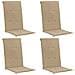 Cuscini per Sedie da Giardino 4 pz Beige 120x50x4 cm - Foto miniatura 1