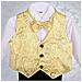 Lito Angeli Neonati Jacquard Gilet 5 Pezzi Vestito Convenzionale Smoking Con Coda Abito Da Cerimonia Outfit Size 12-18 Mesi Nero Oro - Foto miniatura 4