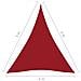Parasole a Vela Oxford Triangolare 4x5x5 m Rosso - Foto miniatura 6