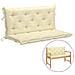 Cuscino per Panca Bianco Crema 120x (50+50) x7cm Tessuto Oxford - Foto miniatura 1
