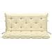 Cuscino per Panca Bianco Crema 120x (50+50) x7cm Tessuto Oxford - Foto miniatura 6