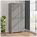 Armadio Grigio Chiaro 89x50x180 Cm In Legno Massello Di Pino - Foto miniatura 1