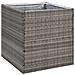 Fioriera da Giardino Grigia 80x80x80 cm in Polyrattan - Foto miniatura 1