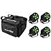 Set 4x Led Silent Par 6 Qcl Floor Bk + Soft Bag - Foto miniatura 1