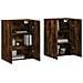 Mobili A Parete 2 Pz Rovere Fumo 69,5x34x90 Cm - Foto miniatura 2