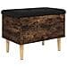 Panca Portaoggetti Rovere Fumo 62x42x46 Cm Legno Multistrato - Foto miniatura 2