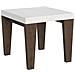 Tavolo Allungabile 90x90/246 Cm Spimbo Mix Piano Bianco Frassino - Gambe Noce - Bianco Frassino /cemento - Foto miniatura 1