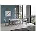 Tavolo Allungabile 90x90/246 Cm Spimbo Mix Piano Bianco Frassino - Gambe Noce - Bianco Frassino /cemento - Foto miniatura 3