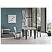 Tavolo Allungabile 90x90/246 Cm Spimbo Mix Piano Bianco Frassino - Gambe Noce - Bianco Frassino /cemento - Foto miniatura 4