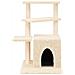 Albero Per Gatti Con Tiragraffi In Sisal Crema 83,5 Cm - Foto miniatura 3
