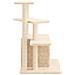 Albero Per Gatti Con Tiragraffi In Sisal Crema 83,5 Cm - Foto miniatura 4