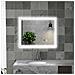 Specchio Bagno Con Luce Led 3 Livelli Rettangolare, Antiappannamento E Interruttore Touch, 90x70cm - Foto miniatura 3