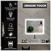 Specchio Bagno Con Luce Led 3 Livelli Rettangolare, Antiappannamento E Interruttore Touch, 90x70cm - Foto miniatura 2