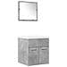 Set Mobili Da Bagno 3 Pz Grigio Cemento In Legno Multistrato - Foto miniatura 2