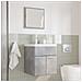 Set Mobili Da Bagno 3 Pz Grigio Cemento In Legno Multistrato - Foto miniatura 3