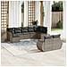 Set Divano Da Giardino 9 Pz Con Cuscini Grigio In Polyrattan - Foto miniatura 1