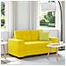 Divano Divanetto Giallo 120 cm in Velluto - Foto miniatura 1