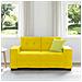 Divano Divanetto Giallo 120 cm in Velluto - Foto miniatura 7