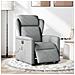 Poltrona Reclinabile Massaggio Elettrica Grigio Chiaro Tessuto - Foto miniatura 2
