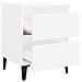 Lusso Casadino -  Comodino Bianco 40x35x50 Cm In Legno Multistrato - Foto miniatura 4