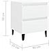 Lusso Casadino -  Comodino Bianco 40x35x50 Cm In Legno Multistrato - Foto miniatura 6