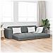 Divano Letto 2-in-1 Grigio Scuro 245x150x60.5 cm Tessuto - Foto miniatura 2