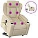 Poltrona Alzapersona Massaggiante Elettrica Crema in Tessuto - Foto miniatura 1