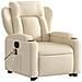 Poltrona Alzapersona Massaggiante Elettrica Crema in Tessuto - Foto miniatura 4