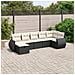 Set Divani da Giardino con Cuscini 7pz Nero Polyrattan - Foto miniatura 2