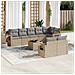 Set Divano da Giardino 9 pz con Cuscini Beige in Polyrattan - Foto miniatura 2