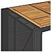 Set Bar da Giardino 5 pz con Cuscini Nero in Polyrattan Acacia - Foto miniatura 6