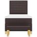Letto Box Spring con Materasso e Panchina Marrone Scuro 90x200 cm Tessuto - Foto miniatura 9