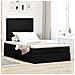Struttura Letto Pouf con Materasso Nero 120x200 cm in Tessuto - Foto miniatura 4