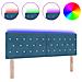 Testiera LED con luci a strisce a LED Blu scuro 144 cm Velluto - Foto miniatura 3