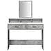 Tavolo da Trucco  con Cassetti Grigio Cemento 100x41x140 cm - Foto miniatura 6