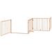 Cancello per Cani Porta Pieghevole 10 Pannelli 800 cm in Pioppo - Foto miniatura 4