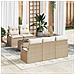 Set Divano da Giardino 6 pcs Beige e Crema 55 x 55 x 37 cm - Foto miniatura 2