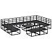 Set Divano da Giardino con cuscino 12 pcs Nero Alluminio - Foto miniatura 7