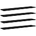 Scaffale 4 pcs Nero 100 x 20 x 1.5 cm Legno multistrato - Foto miniatura 1