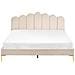 Letto Velluto Sauvian 160 X 200 Cm Beige - Foto miniatura 4