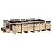 Set Pranzo da Giardino 17 pz con Cuscini Beige Misto Polyrattan - Foto miniatura 1