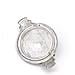 Spilla Rotonda In Argento, Design Placcato In Ottone, 7x5 - Foto miniatura 3