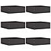 Bordura per Prato 6 pcs Nero 40 x 40 x 13 cm Acciaio - Foto miniatura 1